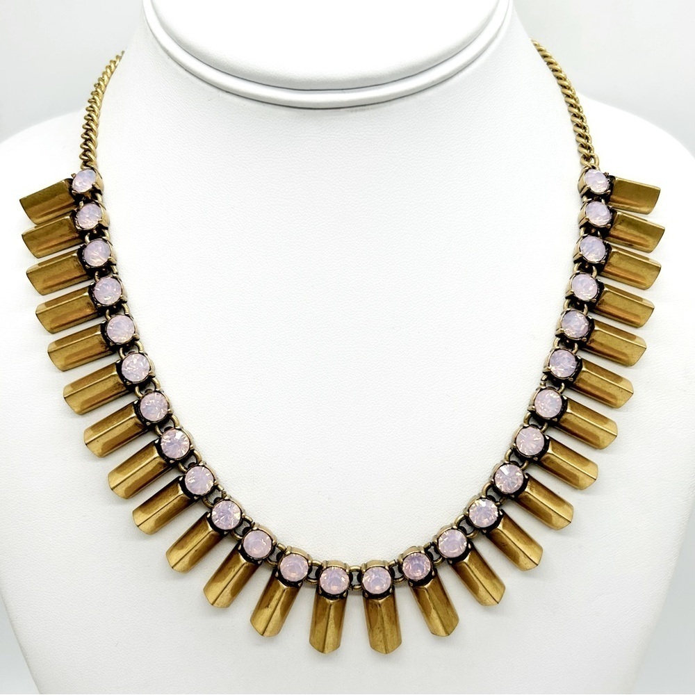 J. Crew Pink Opalescent Gold Necklace